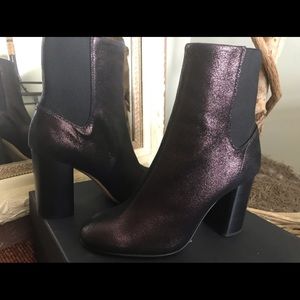 Rag and Bone Copper Metallic Leather Ankle Boot